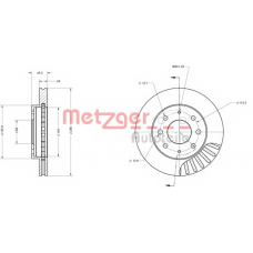 6110546 METZGER Тормозной диск