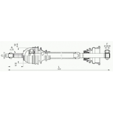 DRS6170.00 OPEN PARTS Приводной вал