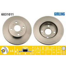 6031011 GIRLING Тормозной диск