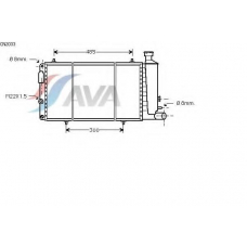 CN2033 AVA Радиатор, охлаждение двигателя