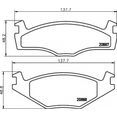 8DB 355 017-521 HELLA PAGID Комплект тормозных колодок, дисковый тормоз