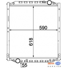 8MK 376 774-441 HELLA Радиатор, охлаждение двигателя