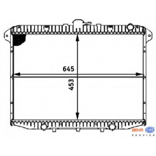 8MK 376 706-591 HELLA Радиатор, охлаждение двигателя