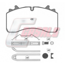 BKM005 CASALS Комплект тормозных колодок, дисковый тормоз
