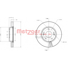 6110175 METZGER Тормозной диск