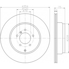 8DD 355 115-291 HELLA Тормозной диск