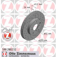 590.2802.52 ZIMMERMANN Тормозной диск