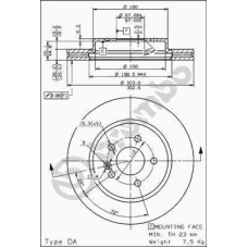 09.7823.10 BREMBO Тормозной диск