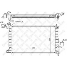 10-25262-SX STELLOX Радиатор, охлаждение двигателя