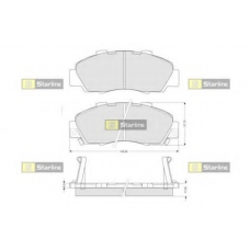 BD S214 STARLINE Комплект тормозных колодок, дисковый тормоз