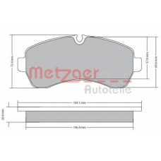 1170521 METZGER Комплект тормозных колодок, дисковый тормоз
