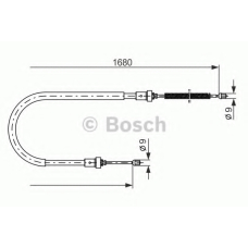 1 987 477 955 BOSCH Трос, стояночная тормозная система