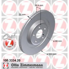 100.3334.20 ZIMMERMANN Тормозной диск