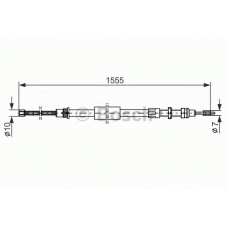 1 987 477 452 BOSCH Трос, стояночная тормозная система