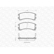 363702160516 MAGNETI MARELLI Комплект тормозных колодок, дисковый тормоз