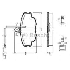 0 986 TB2 076 BOSCH Комплект тормозных колодок, дисковый тормоз