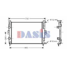 182013N AKS DASIS Радиатор, охлаждение двигателя