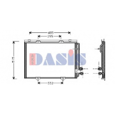 122120N AKS DASIS Конденсатор, кондиционер