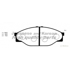 T112-35 ASHUKI Комплект тормозных колодок, дисковый тормоз