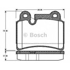 0 986 TB2 979 BOSCH Комплект тормозных колодок, дисковый тормоз