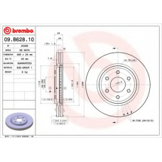 09.B628.10 BREMBO Тормозной диск