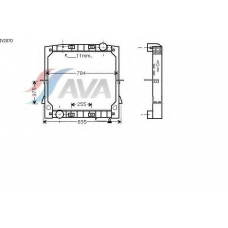 IV2070 AVA Радиатор, охлаждение двигателя