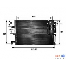 8FC 351 036-071 HELLA Конденсатор, кондиционер