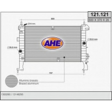 121.121 AHE Радиатор, охлаждение двигателя
