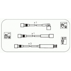 ODS214 JANMOR Комплект проводов зажигания
