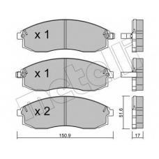 22-0306-0 METELLI Комплект тормозных колодок, дисковый тормоз