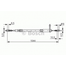 1 987 477 324 BOSCH Трос, стояночная тормозная система