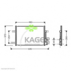 94-5989 KAGER Конденсатор, кондиционер