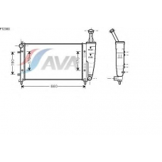FT2300 AVA Радиатор, охлаждение двигателя