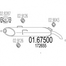 01.67500 MTS Глушитель выхлопных газов конечный