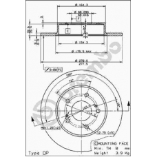 08.8065.14 BREMBO Тормозной диск