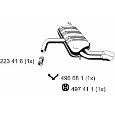 202268 ERNST Глушитель выхлопных газов конечный