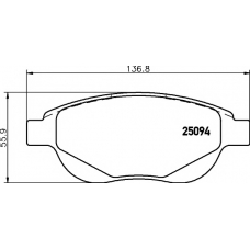 MDB3105 MINTEX Комплект тормозных колодок, дисковый тормоз