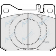 PAD340 APEC Комплект тормозных колодок, дисковый тормоз