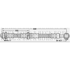 BBH7196 BORG & BECK Тормозной шланг