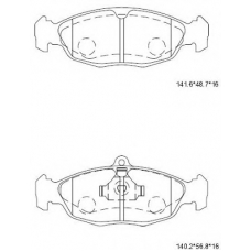 KD7517 ASIMCO Комплект тормозных колодок, дисковый тормоз