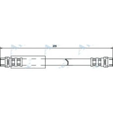 HOS3185 APEC Тормозной шланг