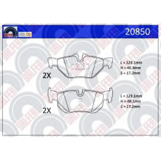 20850 GALFER Комплект тормозных колодок, дисковый тормоз