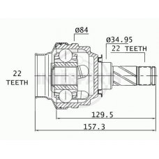 IJ-6040 InterParts Шарнирный комплект, приводной вал