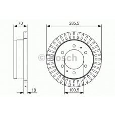 0 986 479 T91 BOSCH Тормозной диск