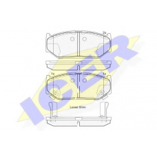 182045 ICER Комплект тормозных колодок, дисковый тормоз