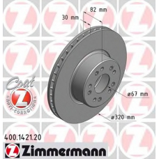 400.1421.20 ZIMMERMANN Тормозной диск