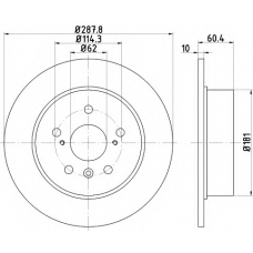 8DD 355 115-251 HELLA Тормозной диск