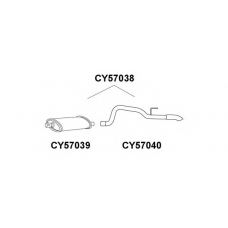 CY57038 VENEPORTE Глушитель выхлопных газов конечный