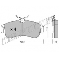 125.0 TRUSTING Комплект тормозных колодок, дисковый тормоз