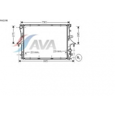 VW2198 AVA Радиатор, охлаждение двигателя